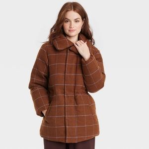 a new day Brown Plaid Jacket